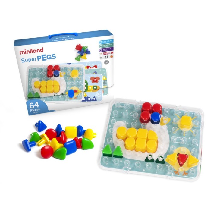 Miniland Super Pegs, 69 Pieces