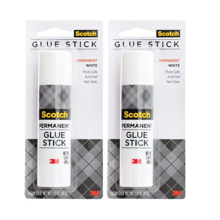 Scotch® Acid-Free Craft Glue Stick, 1.41 oz, Pack of 2