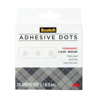 Scotch® Permanent Adhesive Dots, 8mm Medium, Pack of 300