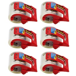 Scotch® Heavy Duty Shipping Packaging Tape with Dispenser, 2" x 800", 6 Rolls