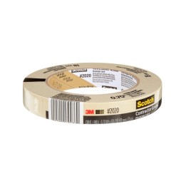Scotch® Contractor Grade Masking Tape, 0.70 in x 60.1 yd (18mm x 55m), 1 Roll