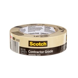 Scotch® Contractor Grade Masking Tape, 1.41 in x 60.1 yd (36mm x 55m), 1 Roll