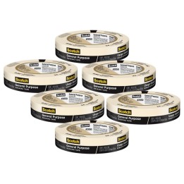 Scotch® General Purpose Masking Tape, 0.94 in x 60.1 yd (24mm x 55m), 6 Rolls