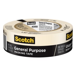 Scotch® General Purpose Masking Tape, 1.41 in x 60.1 yd (36mm x 55m), 1 Roll