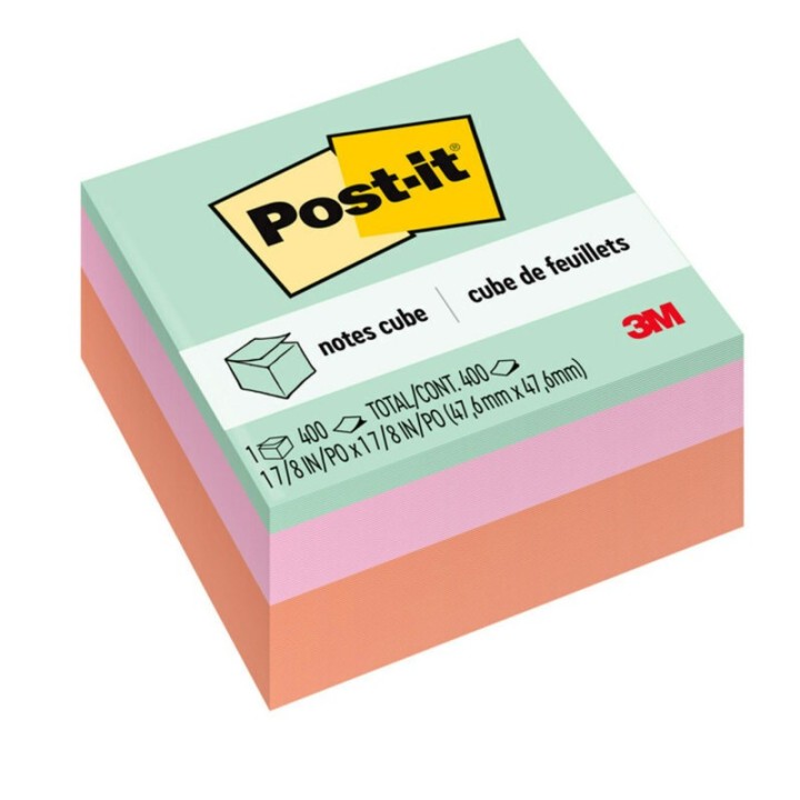 Post-it® Notes Cube 2051-PAS, 1 7/8 in x 1 7/8 in (47.6 mm x 47.6 mm)