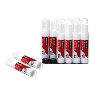 Scotch® Permanent Glue Stick, White, .28 oz, 2 Per Pack, 6 Packs