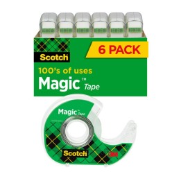 Scotch® Magic™ Tape, 3/4" x 650", Pack of 6