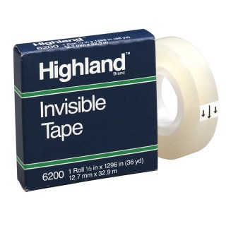 Highland™ Invisible Tape, 1/2" x 1296"