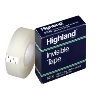 Highland™ Invisible Tape, 3/4" x 1296"