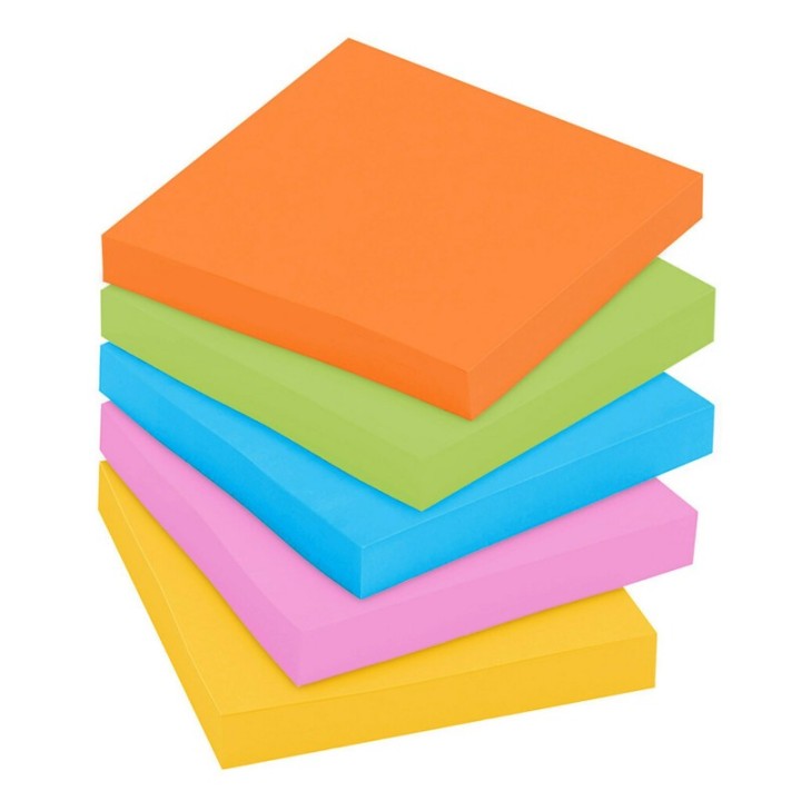 Post-it® Super Sticky Notes, 3 in x 3 in, Energy Boost Collection, 70 Sheets/Pad, 24 Pads/Pack