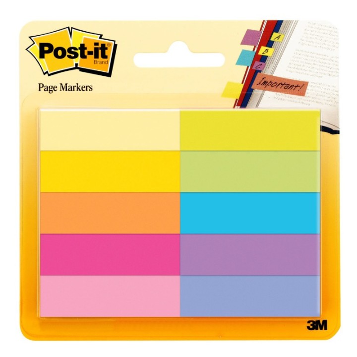 Post-it® Page Markers, 50 Sheets/Pad, 10 Pads/Pack