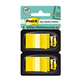 Post-it® Flags - Yellow, 50/Dispenser, 2 Dispenser/Pack