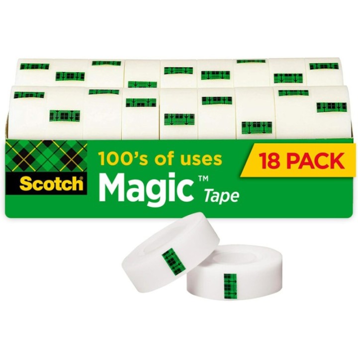 Scotch® Magic™ Tape Refill Rolls, 3/4" x 1000", Pack of 18