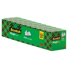 Scotch® Magic™ Tape Refill Rolls, 3/4" x 1000", Pack of 10