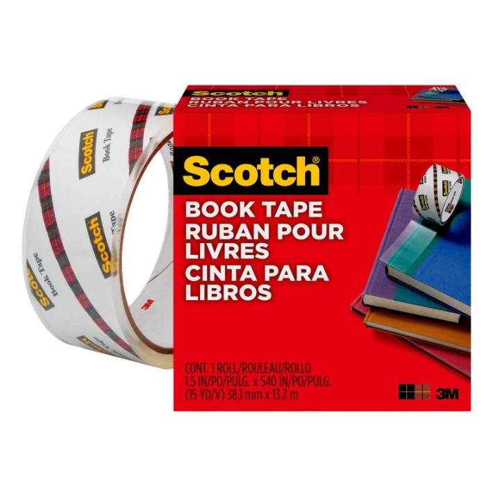 Scotch® Book Tape, 1-1/2 in x 15 yd Roll