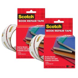 Scotch® Book Tape, 2 in x 15 yd Per Roll, 2 Rolls