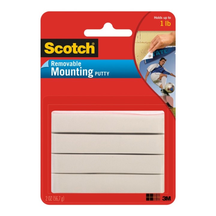 Scotch® Mounting Putty, Removable 2 oz., White