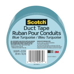 Scotch® Duct Tape for Artists, 1.88 in x 20 yd (48 mm x 18.2 m), Blue Turquoise