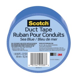 Scotch® Duct Tape for Artists, 1.88 in x 20 yd (48 mm x 18.2 m), Sea Blue