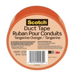 Scotch® Duct Tape for Artists, 1.88 in x 20 yd (48 mm x 18.2 m), Tangerine Orange