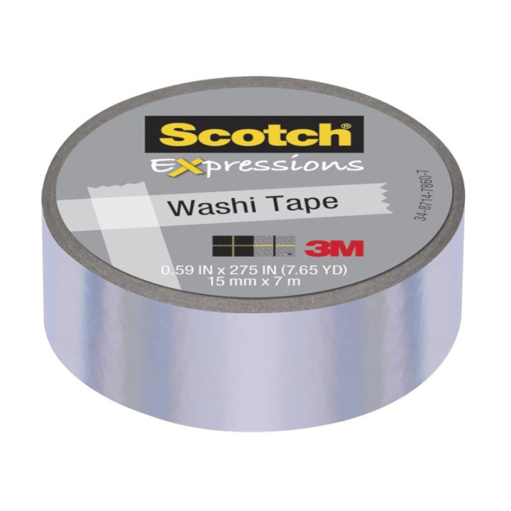 Scotch® Expressions Washi Tape, .59" x 275", Iridescent Purple