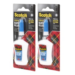 Scotch® Super Glue Liquid, Bottle, .18 oz, Pack of 2