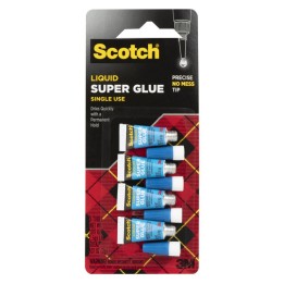 Scotch® Super Glue Liquid, Single Use, Pack of 4