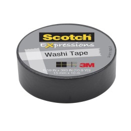 Scotch® Expressions Washi Tape, .59" x 393", Black