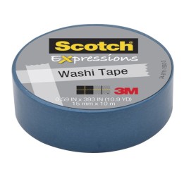 Scotch® Expressions Washi Tape, .59" x 393", Blue