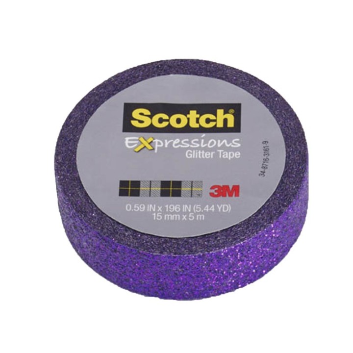 Scotch® Expressions Glitter Tape, .59" x 196", Bright Violet