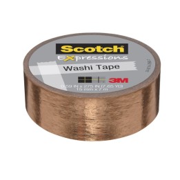 Scotch® Expressions Washi Tape, .59" x 275", Copper Foil