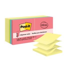 Post-it® Dispenser Pop-up Notes Value Pack, 3 in x 3 in, Canary Yellow + Assorted, 14 Pads/Pack