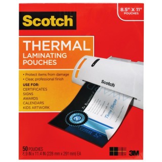 Scotch® Thermal Laminating Pouches, Letter Size, Pack of 50
