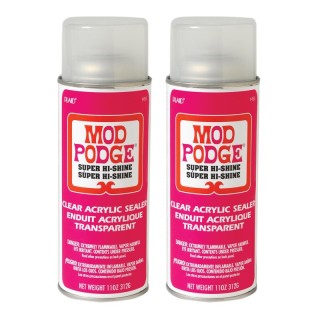 Mod Podge Acrylic Aerosol Sealer, 11oz., Super High Shine, Pack of 2
