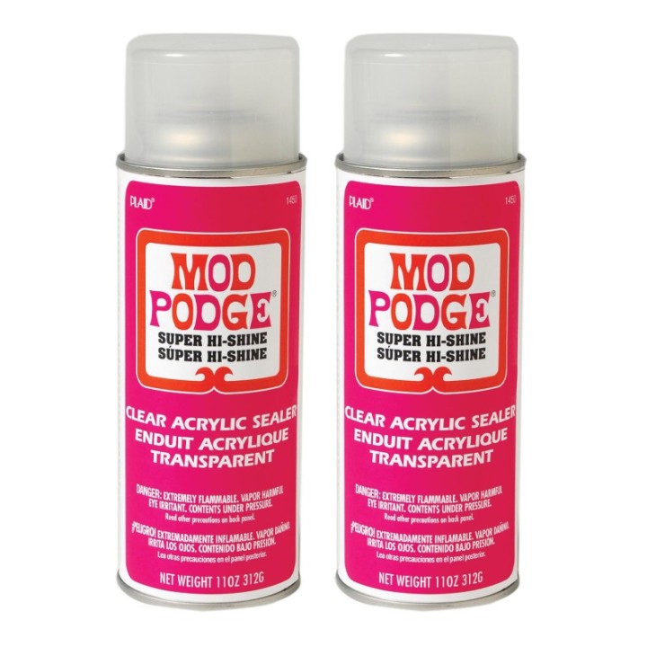 Mod Podge Acrylic Aerosol Sealer, 11oz., Super High Shine, Pack of 2