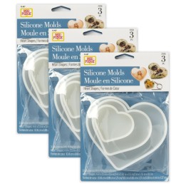 Mod Podge Silicone Resin Mold, Hearts, 3 Per Set, 3 Sets