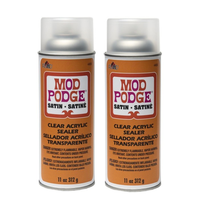 Mod Podge Acrylic Aerosol Sealer, 11oz., Satin, Pack of 2