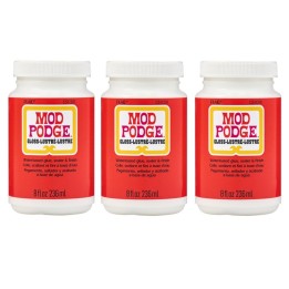 Mod Podge Decoupage Glue, Gloss, 8oz., Pack of 3