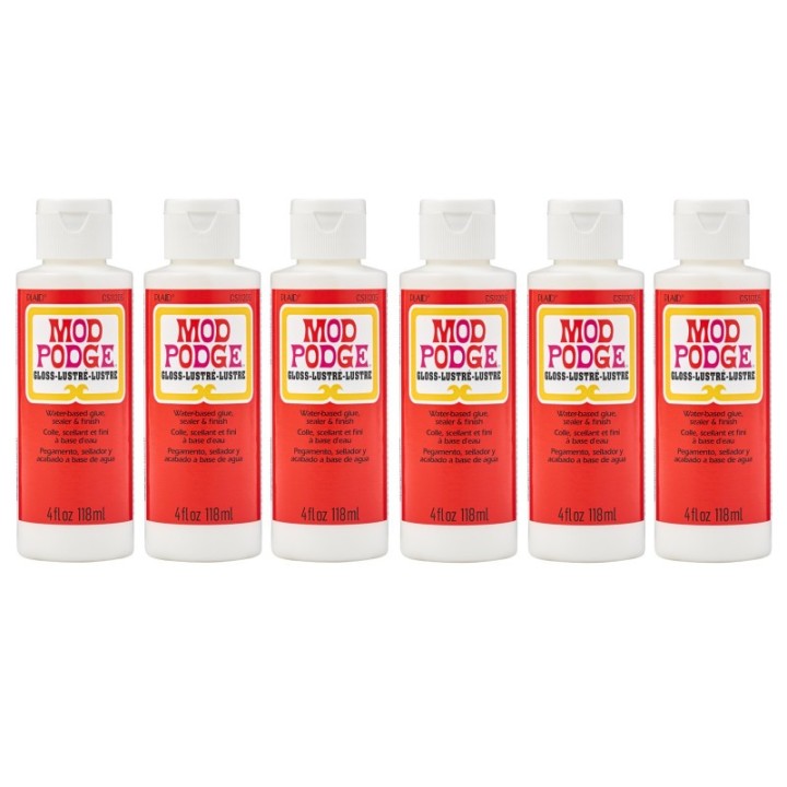 Mod Podge Decoupage Glue, Gloss, 4oz., Pack of 6