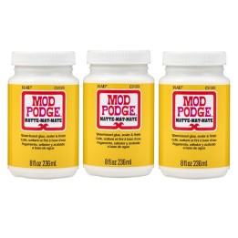 Mod Podge Decoupage Glue, Matte 8oz., Pack of 3