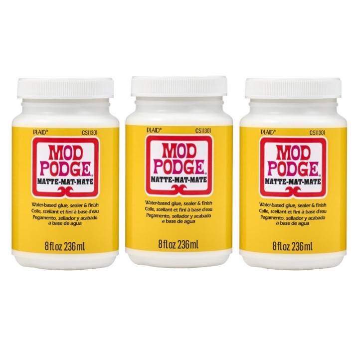Mod Podge Decoupage Glue, Matte 8oz., Pack of 3