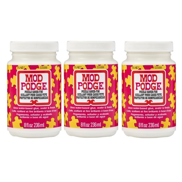 Mod Podge Puzzle Saver, Gloss, 8oz., Pack of 3