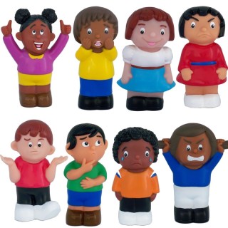 Get Ready Kids Friends with Feelings, Multicultural Emotions Figurines, 5.5", Set of 8