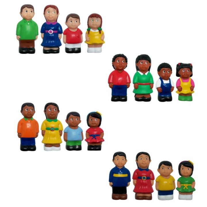 Get Ready Kids Ethnic Family Figures, Set of 16