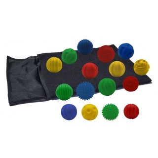 Get Ready Kids Tactile Sensory Ball Set with Hide-N-Seek Sack, 2", Set of 16