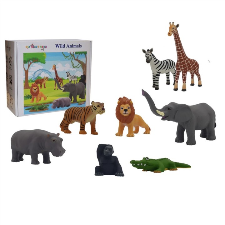 Get Ready Kids Wild Animal Playset, 8 Pieces