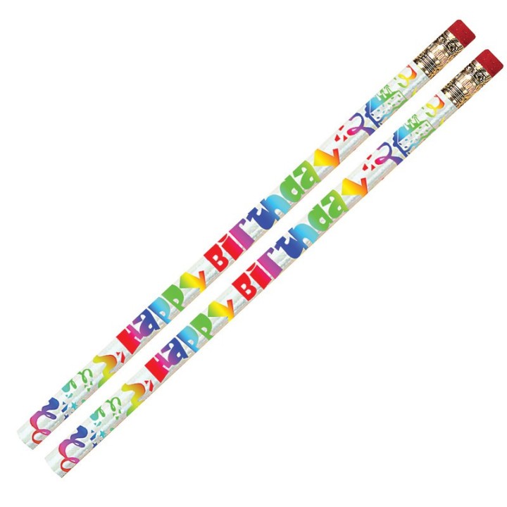 Musgrave Pencil Company Happy Birthday Fiesta Pencils, 12 Per Pack, 12 Packs