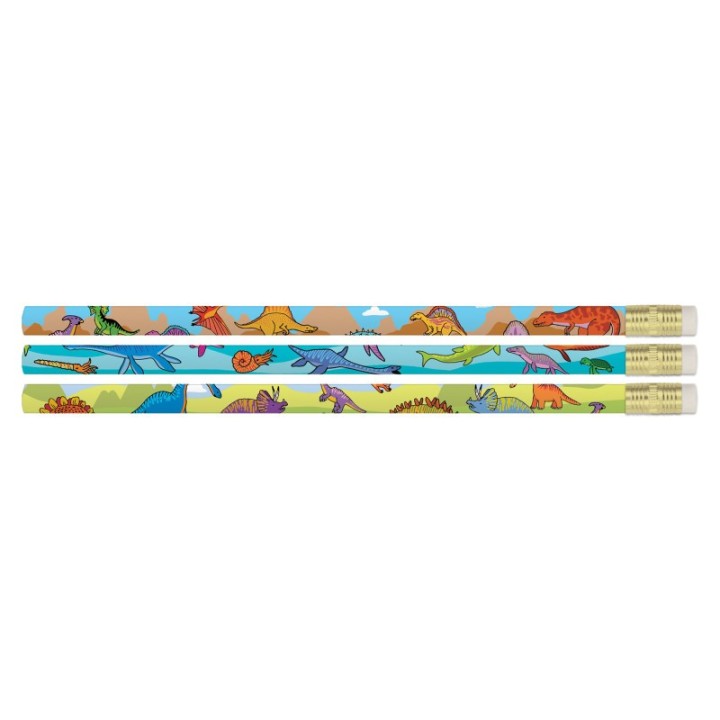 Musgrave Pencil Company Dynamic Dinosaurs Pencils, Pack of 12