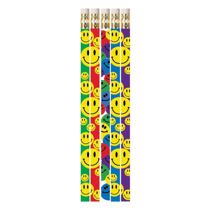 Musgrave Pencil Company Happy Face Assorted Motivational Pencils, Pack of 144