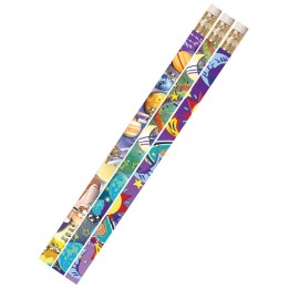 Musgrave Pencil Company Galaxy Galore Motivational/Fun Pencils, 12 Per Pack, 12 Packs